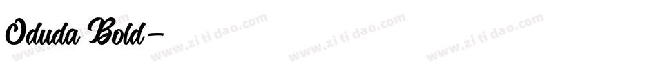 Oduda Bold字体转换
